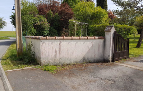 mur sale avant nettoyage couvreur